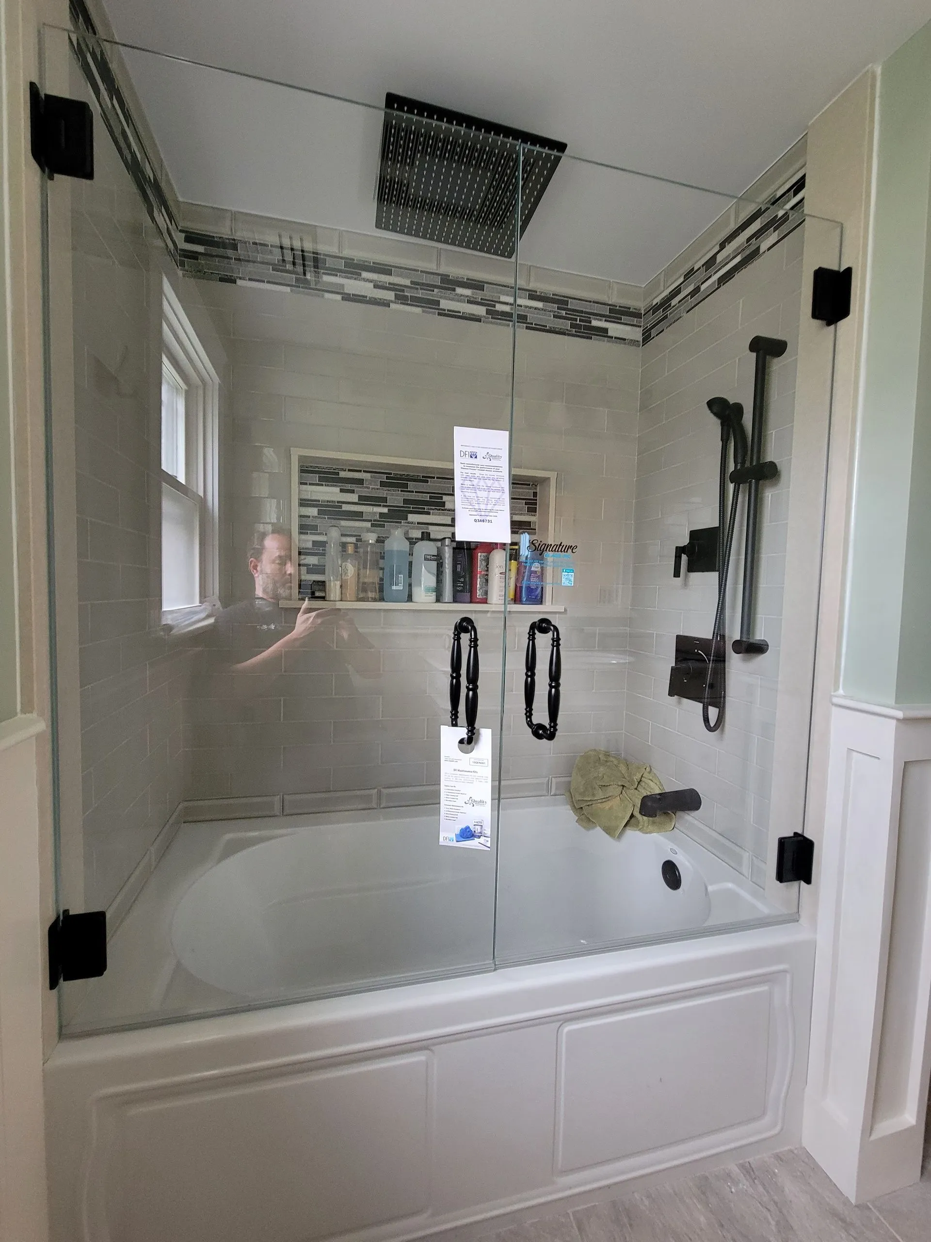 Tub Enclosures with Hinged Doors — project 18
