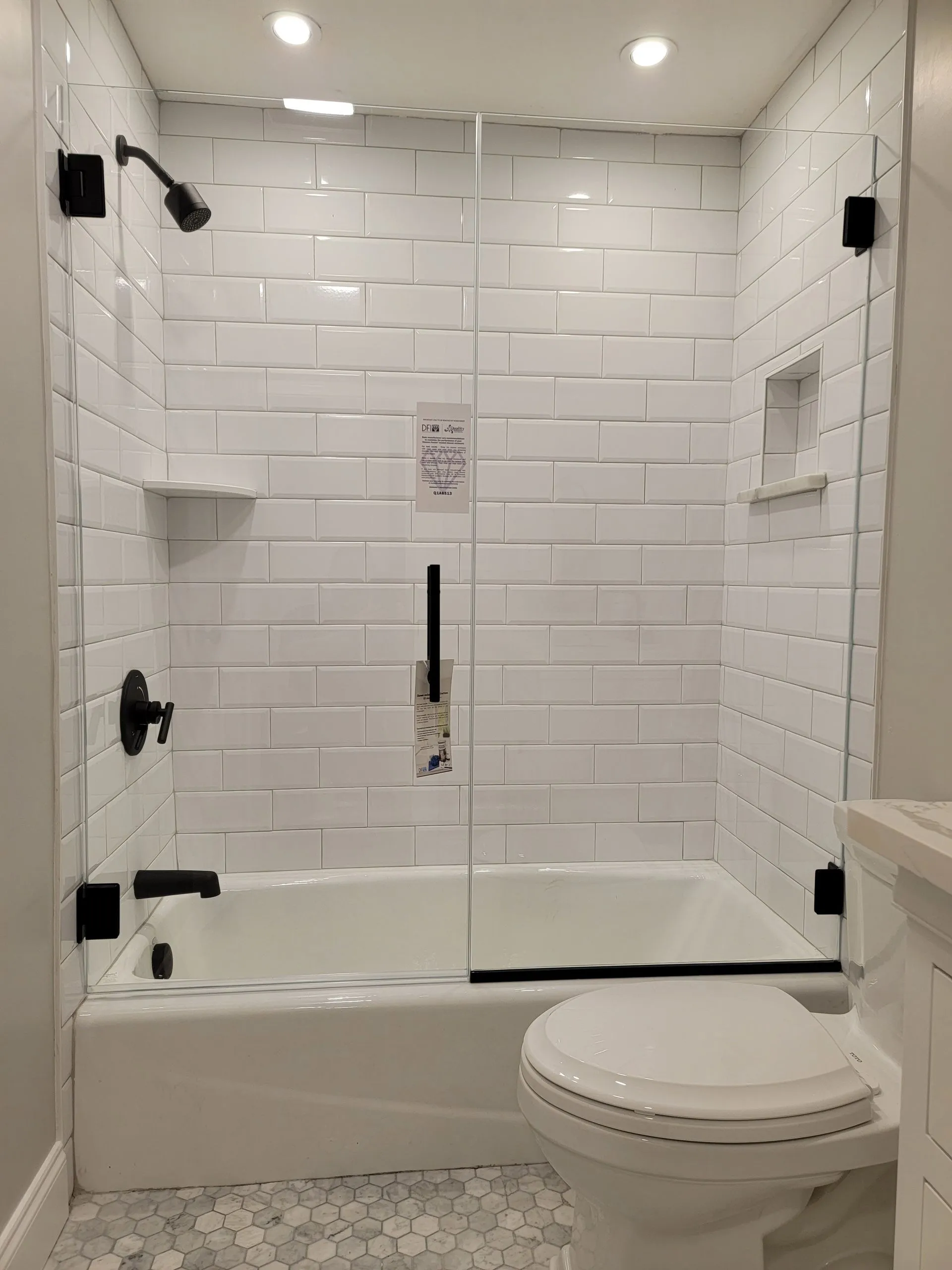 Tub Enclosures with Hinged Doors — project 15