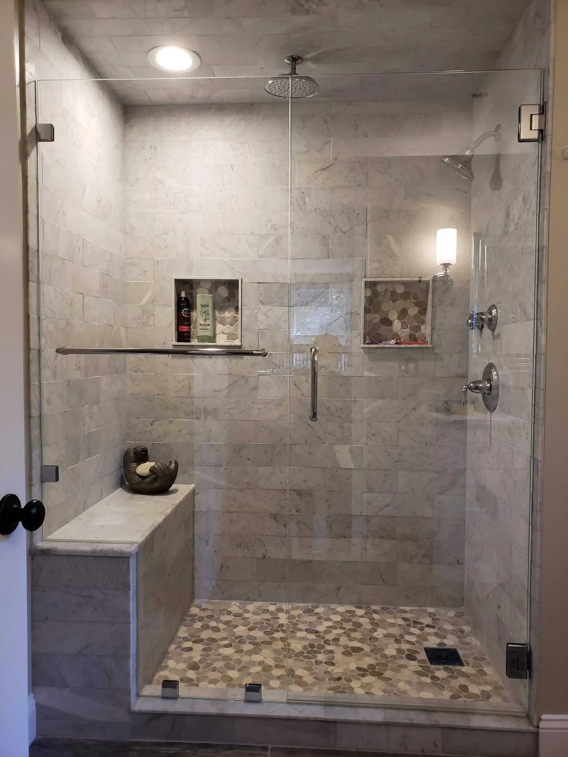 Signature Glass custom shower installation