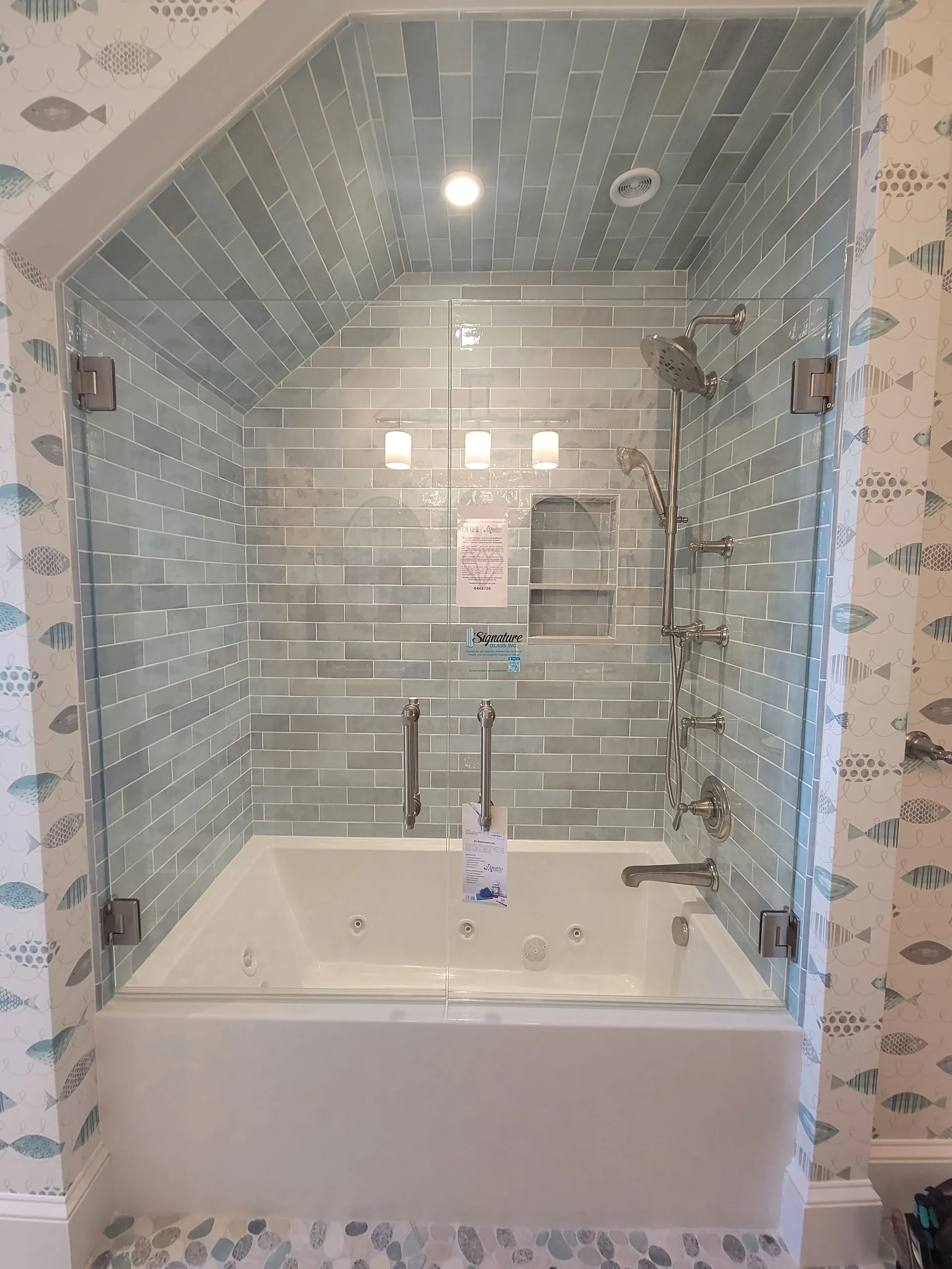 Tub Enclosures with Hinged Doors — project 19