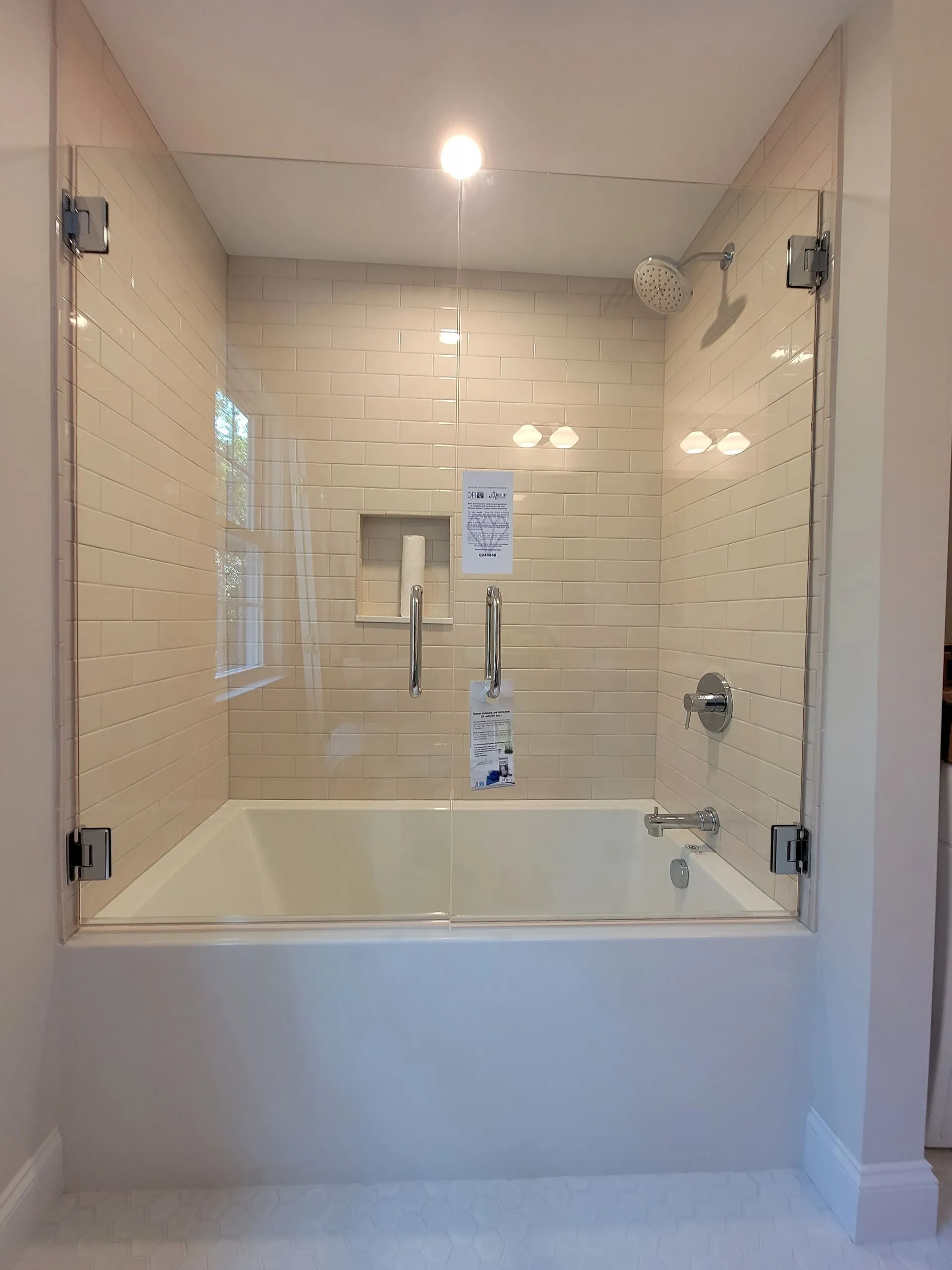 Tub Enclosures with Hinged Doors — project 16