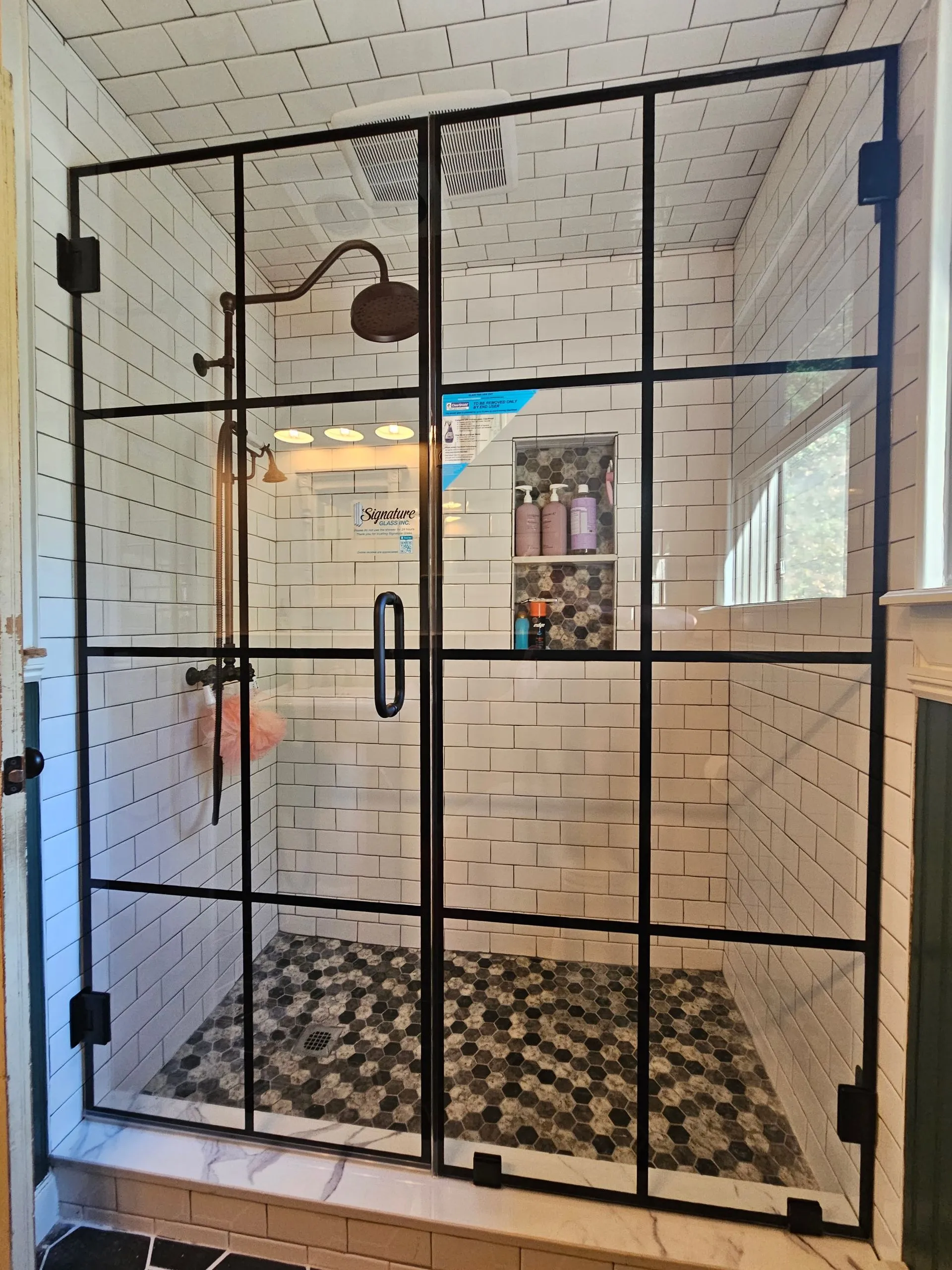Framed and semi-frameless hinged door
