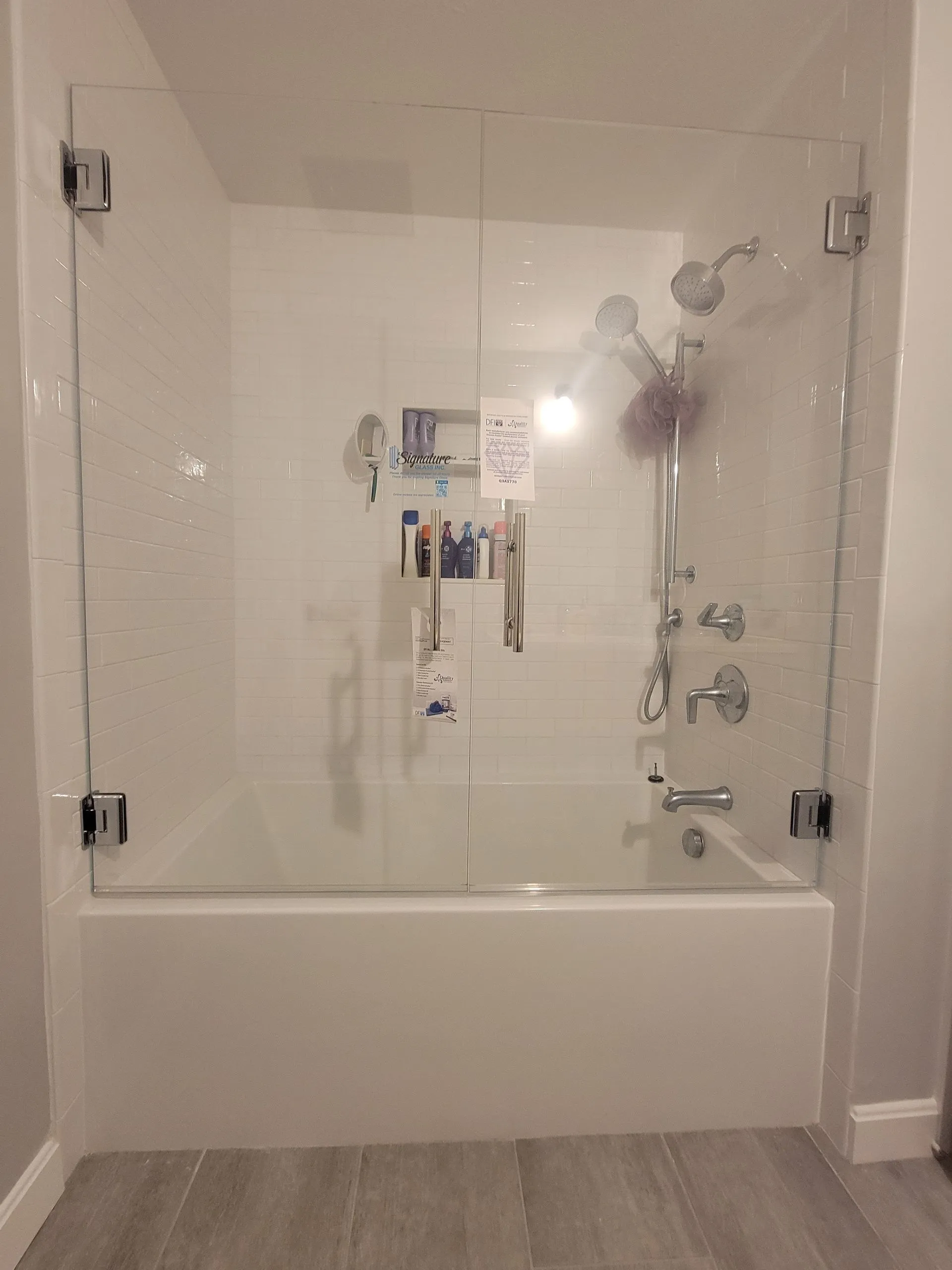 Tub Enclosures with Hinged Doors — project 20